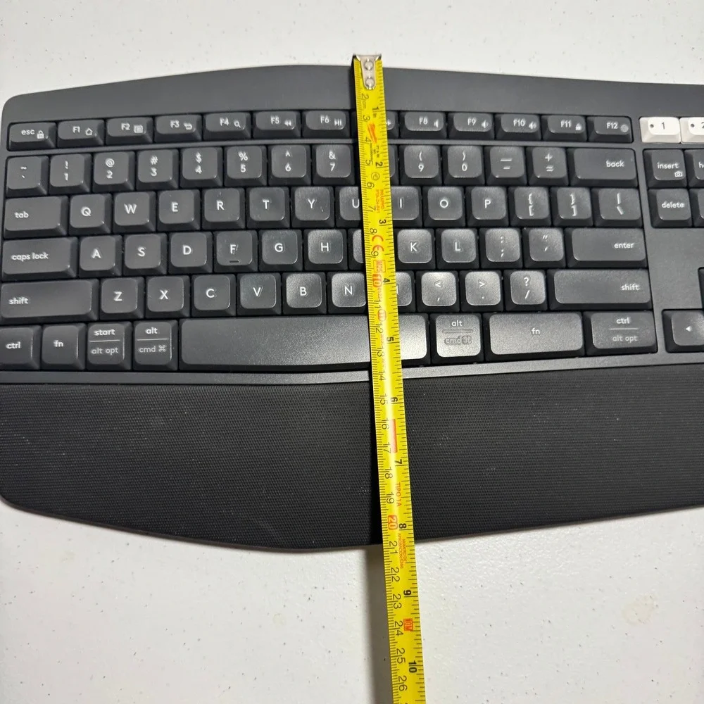 Logitech K850 Multi-Device Wireless Bluetooth Keyboard Black Tested Working